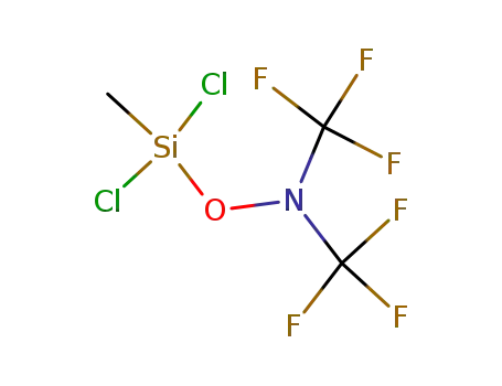 Molecular Structure of 58310-34-2 (dichloro<bis(trifluoromethyl)amino-oxy>methylsilane)
