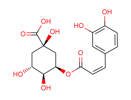 Molecular Structure of 32719-11-2 (3-O-(cis-caffeoyl)quinic acid)