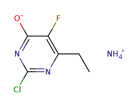 Molecular Structure of 188416-27-5 (2-Chloro-6-ethyl-5-fluoro-4-hydroxy  pyrimidine  ammonium  salt)
