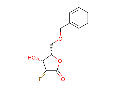 Molecular Structure of 179927-65-2 (5-O-benzyl-2-deoxy-2-fluoro-L-γ-xylonic lactone)
