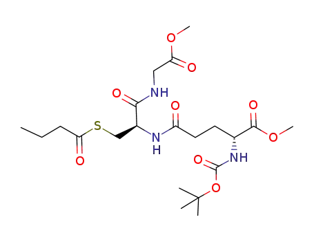 Molecular Structure of 1020261-44-2 (N-[N-[N-{(1,1-dimethylethoxy)carbonyl}-L-γ-glutamyl]-3-(butyloylsulfuryl)-L-alanine] dimethyl ester)