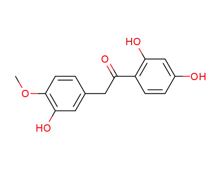 Molecular Structure of 36754-72-0 (Ethanone, 1-(2,4-dihydroxyphenyl)-2-(3-hydroxy-4-methoxyphenyl)-)