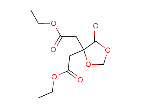Molecular Structure of 112535-39-4 ((5-oxo-[1,3]dioxolane-4,4-diyl)-bis-acetic acid diethyl ester)