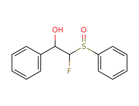 Molecular Structure of 85970-61-2 (2-Benzenesulfinyl-2-fluoro-1-phenyl-ethanol)