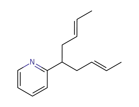 Molecular Structure of 2057-42-3 (2-[1-(but-2-enyl)pent-3-enyl]pyridine)