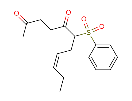 Molecular Structure of 74420-27-2 (8-Undecene-2,5-dione, 6-(phenylsulfonyl)-, (Z)-)