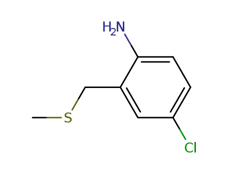 Molecular Structure of 21502-31-8 (4-chloro-2-[(methylsulfanyl)methyl]aniline)