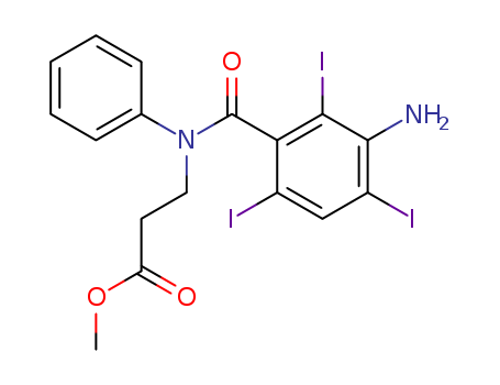 b-Alanine,N-(3-amino-2,4,6-triiodobenzoyl)-N-phenyl-, methyl ester