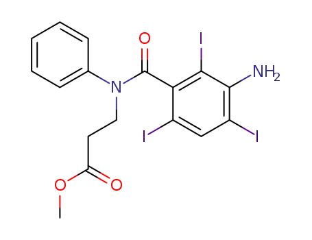 Molecular Structure of 51934-66-8 (methyl N-(3-amino-2,4,6-triiodobenzoyl)-N-phenyl-beta-alaninate)
