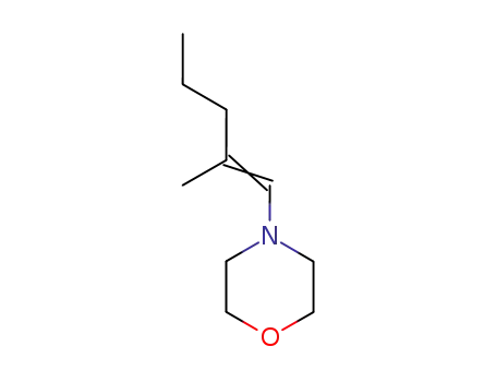 Molecular Structure of 147050-27-9 (2-Methyl-1-morpholino-1-pentene)