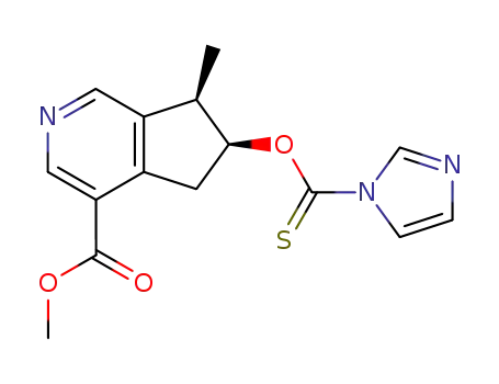 Molecular Structure of 131927-70-3 (7-O-thiocarbonylimidazoylcantleyine)