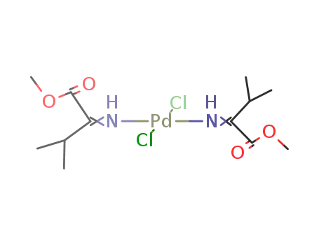 Molecular Structure of 112792-74-2 (trans-dichlorobis(2-imino-3-methylbutane acid-methylester)palladium)