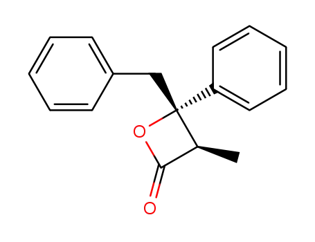 2-Oxetanone, 3-methyl-4-phenyl-4-(phenylmethyl)-, trans-