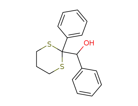 Molecular Structure of 120046-05-1 (2-(α-hydroxybenzyl)-2-phenyl-1,3-dithiane)