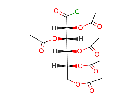 Molecular Structure of 53555-69-4 (2,3,4,5,6-penta-O-acetyl-D-gluconoyl chloride)