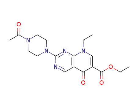 2-(4-acetyl-piperazin-1-yl)-8-ethyl-5-oxo-5,8-dihydro-pyrido[2,3-<i>d</i>]pyrimidine-6-carboxylic acid ethyl ester