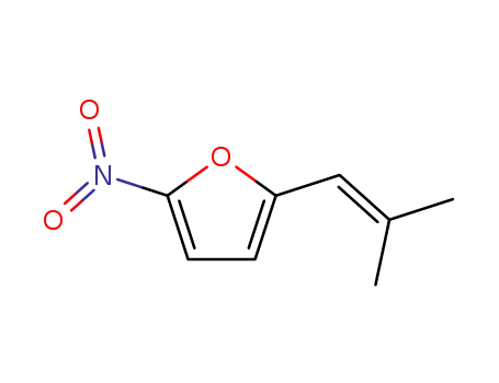 Molecular Structure of 98603-34-0 (2-(2-methyl-1-propenyl)-5-nitrofuran)