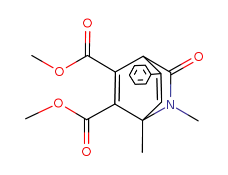 Molecular Structure of 72248-88-5 (dimethyl 1,2-dimethyl-3-oxo-5-phenyl-2-azabicyclo<2.2.2>octa-5,7-diene-7,8-dicarboxylate)