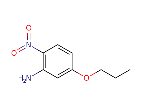 Molecular Structure of 113501-99-8 (Benzenamine, 2-nitro-5-propoxy-)