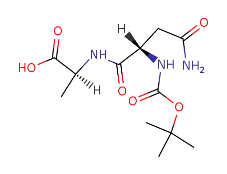 Molecular Structure of 56357-42-7 (N-2-(tert-butoxycarbonyl)-L-asparaginyl-L-alanine)