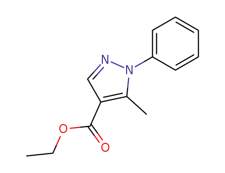 Molecular Structure of 89193-16-8 (ETHYL 5-METHYL-1-PHENYL-1H-PYRAZOLE-4-CARBOXYLATE)