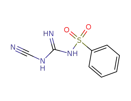 Molecular Structure of 79109-63-0 (<i>N</i>-benzenesulfonyl-<i>N</i>'-cyano-guanidine)