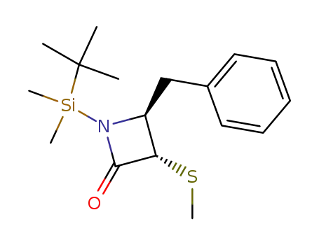 4(S)-benzyl-1-(tert-butyldimethylsilyl)-3(S)-(methylthio)azetidin-2-one