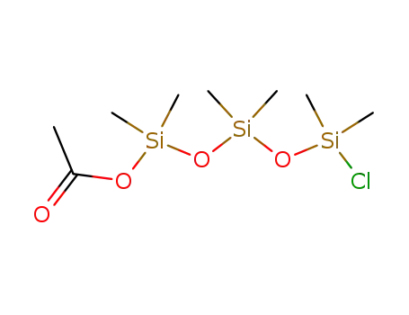 Molecular Structure of 6904-59-2 (1-Trisiloxanol, 5-chloro-1,1,3,3,5,5-hexamethyl-, acetate)