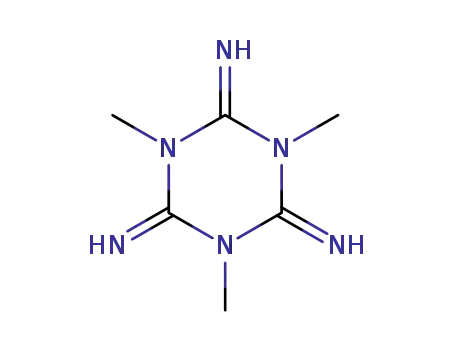 Molecular Structure of 34653-93-5 (1,3,5-trimethyl-[1,3,5]triazinane-2,4,6-triylidenetriamine)