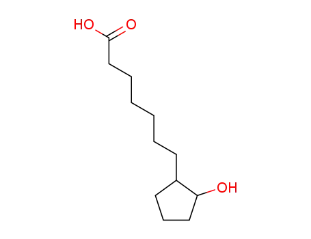 Molecular Structure of 51876-14-3 (7-(2-hydroxycyclopentyl)heptanoic acid)
