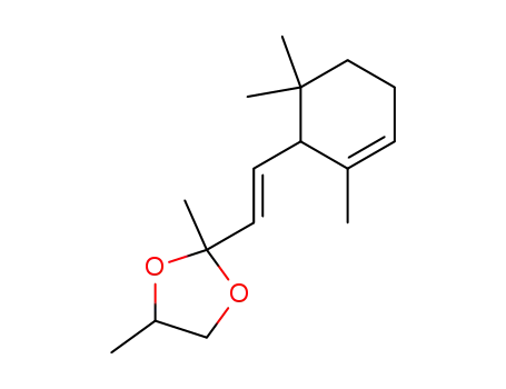 Molecular Structure of 4359-32-4 (<i>trans</i>-1-(2,4-dimethyl-[1,3]dioxolan-2-yl)-2-(2,6,6-trimethyl-cyclohex-2-enyl)-ethylene)