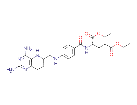 Molecular Structure of 939436-99-4 (diethyl N-[4-[[2-(2,4-diamino-5,6,7,8-tetrahydropyrido[3,2-d]pyrimidin-6-yl)methyl]amino]benzoyl]-L-glutamate)