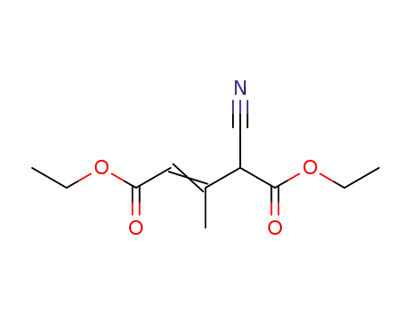 Molecular Structure of 412321-15-4 (4-cyano-3-methyl-pentenedioic acid diethyl ester)