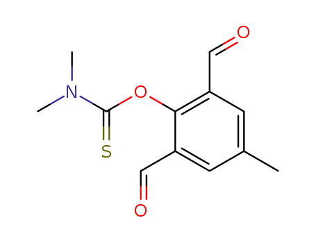 Molecular Structure of 181042-20-6 (O-(2,6-diformyl-4-methylphenyl) dimethylthiocarbamate)