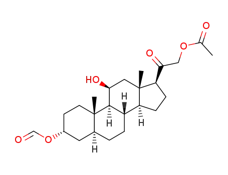 21-Acetoxy-3α-formyloxy-20-oxo-5α-pregnanol-(11β)