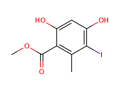 4,6-Dihydroxy-3-iodo-2-methyl-benzoic acid methyl ester