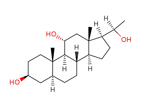 Molecular Structure of 55647-25-1 (5α-pregnane-3β,11α,20β<sub>F</sub>-triol)