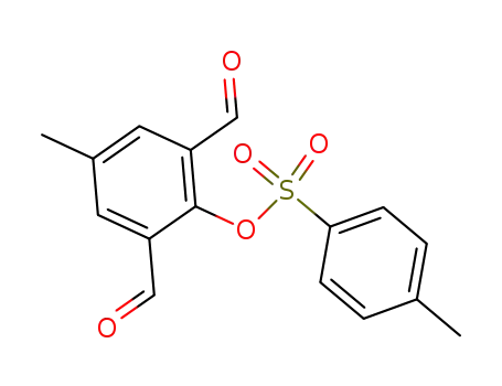 Molecular Structure of 76107-45-4 (1,3-Benzenedicarboxaldehyde,
5-methyl-2-[[(4-methylphenyl)sulfonyl]oxy]-)