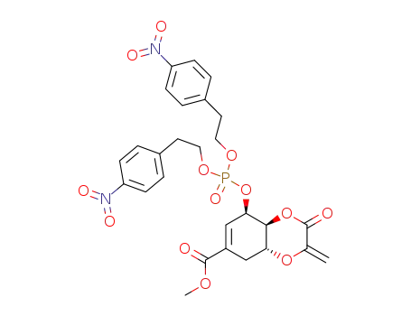 Molecular Structure of 96251-72-8 ((4aR,8R,8aS)-8-{Bis-[2-(4-nitro-phenyl)-ethoxy]-phosphoryloxy}-3-methylene-2-oxo-2,3,4a,5,8,8a-hexahydro-benzo[1,4]dioxine-6-carboxylic acid methyl ester)