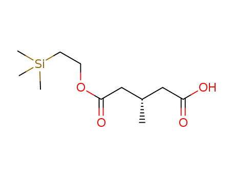 Molecular Structure of 1254320-69-8 ((S)-3-methyl-5-oxo-5-(2-(trimethylsilyl)ethoxy)pentanoic acid)