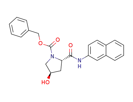 Molecular Structure of 95433-25-3 (<i>trans</i>-1-benzyloxycarbonyl-4-hydroxy-L-proline-[2]naphthylamide)
