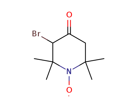 Molecular Structure of 81635-38-3 (3-bromo-2,2,6,6-tetramethyl-1-oxyl-piperidine-4-one)