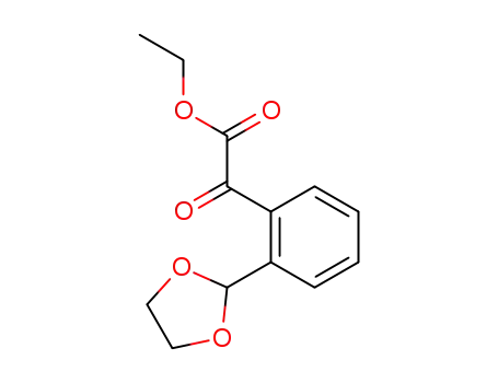 Molecular Structure of 185896-84-8 (ethyl 2-(2-( 1,3-dioxolan-2-yl)phenyl)-2-oxoacetate)