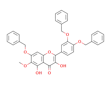 Molecular Structure of 188927-61-9 (7-Benzyloxy-2-(3,4-bis-benzyloxy-phenyl)-3,5-dihydroxy-6-methoxy-chromen-4-one)