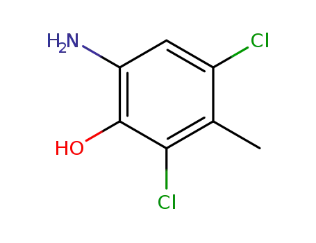 Molecular Structure of 40677-44-9 (2-AMINO-4,6-DICHLORO-5-METHYLPHENOL)