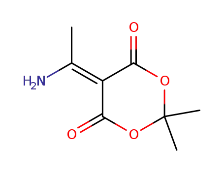 Molecular Structure of 77570-17-3 (5-(1-AMINOETHYLIDENE)-2,2-DIMETHYL-1,3-DIOXANE-4,6-DIONE)