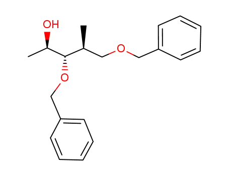 Molecular Structure of 96016-18-1 ((2R,3S,4S)-3,5-Bis-benzyloxy-4-methyl-pentan-2-ol)