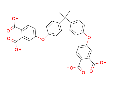 Molecular Structure of 38103-05-8 (4,4'-[(1-methylethylidene)bis(1,4-phenyleneoxy)]bisphthalic acid)