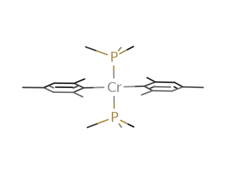 Molecular Structure of 55272-61-2 (dimesitylbis(trimethylphosphine)chromium(II))