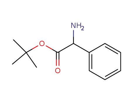 Molecular Structure of 124619-74-5 (Benzeneacetic acid, a-aMino-, 1,1-diMethylethyl ester . HCL)